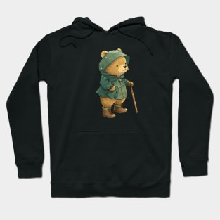 Cute Bear Cartoon Adventurer Adorable Kawaii Animal Hoodie